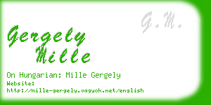 gergely mille business card